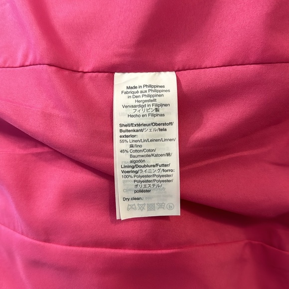 J. Crew Linen Blend blazer, hot pink, size 00 - Picture 2 of 2